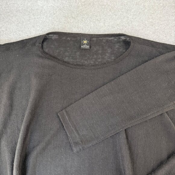 Connies Moon Light Los Angeles OS Black Long Sleeve High-Low Top Drape Pockets - Picture 8 of 12